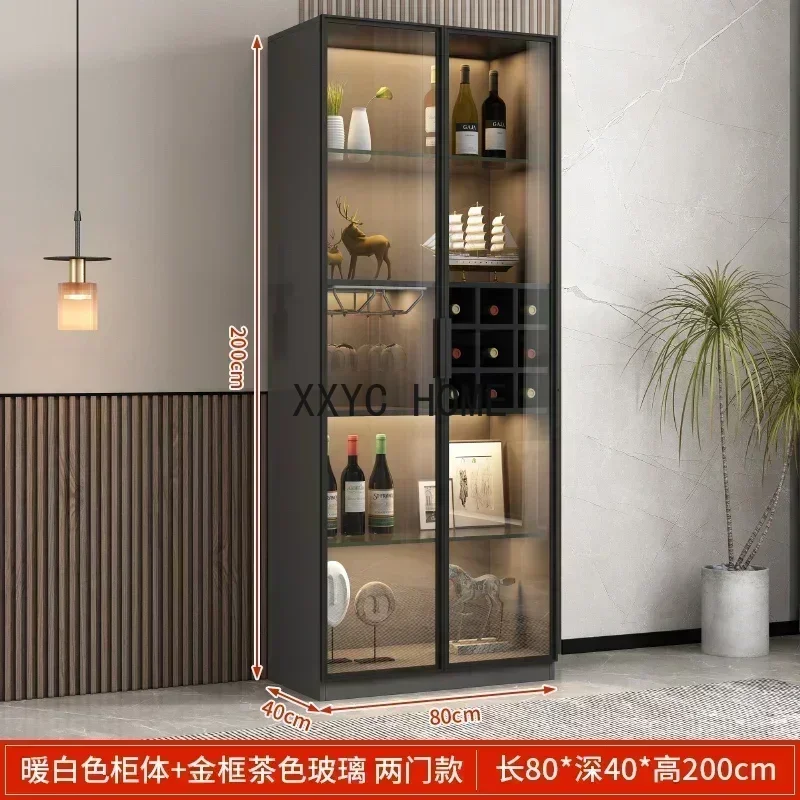 

Wooden Display Wine Cabinets Liquor Luxury Wall Storage Wine Cabinets Modern Glass Botellero Vino European Furniture QF50JG