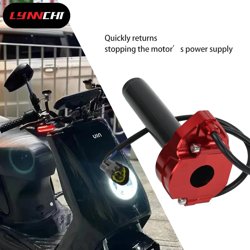 

LYNNCHI Motorcycle Tools 22mm 7/8" Throttle Twist Grip CNC Aluminum Gas Handle Grip For Dirt Pit Bike Electric Bicycle Universal