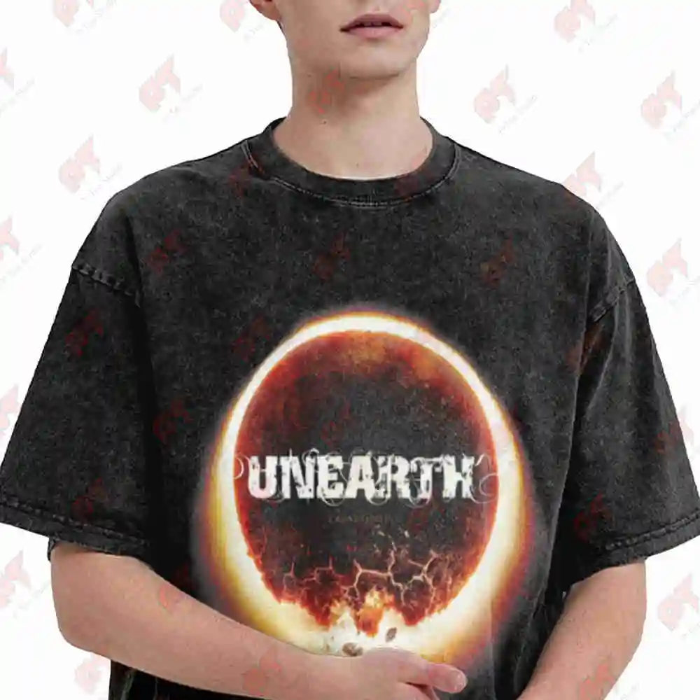 Unearth Extinctions Heavy Metal Vintage Washed Tee Pure Cotton T-Shirt