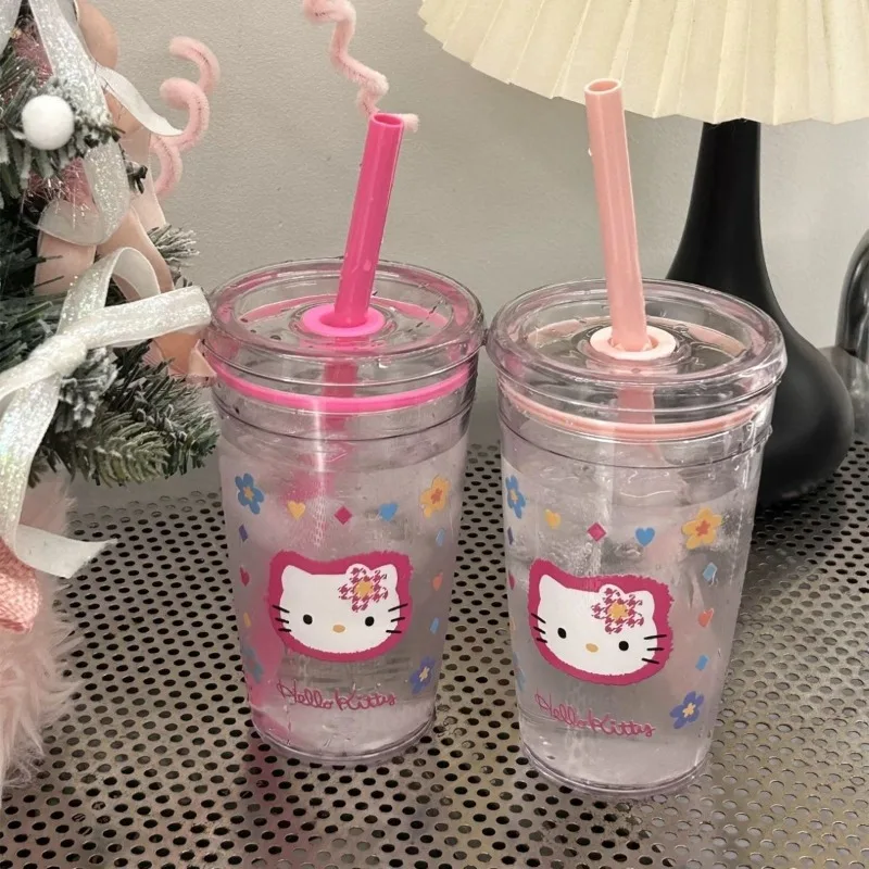 

Cute Hello Kitty water cup Kawaii cartoon anime women accessories home decoration desktop ornaments student girl gift wholesale