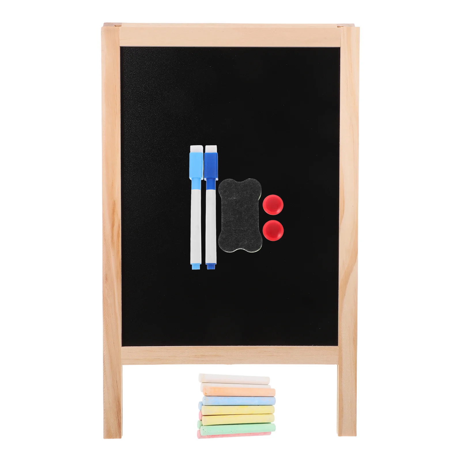 Big Blackboard Wooden Message Toddler Desk Whiteboard Dry Erase for Wall Kids Writing Pad