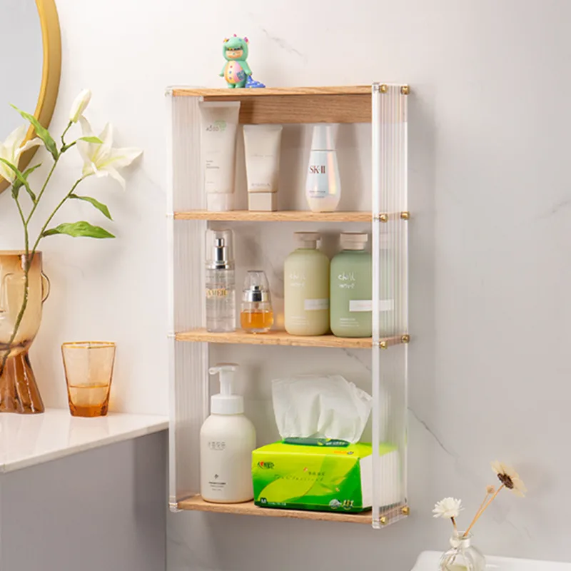 Bathroom Bathroom Storage Rack Large Capacity Multi-layer Cosmetics Storage Cabinet Non-punching Multifunctional Soap Holder