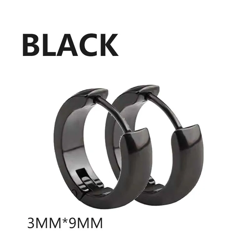 1 Paar Multi Arten Unisex Schwarz Gold Farbe Edelstahl Ohrring Für Frauen Männer Punk Gothic Piercing Gefälschte Ohrringe Schmuck