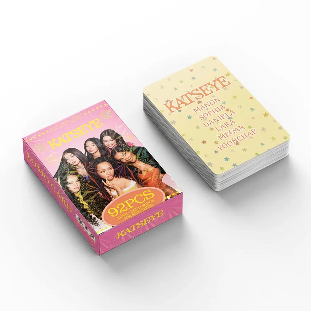 55/92Pcs Kpop Idol KATSEYE Album Gabriela Lomo Cards LARA DANIELA HD Printd Photocards Stickers MANON MEGAN YOONCHAE Fans Gift