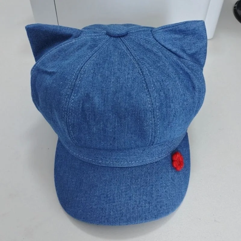 أنيمي لعبة الرعب Miside مجنون ميتا تأثيري لطيف القط الأذن الحلو مثمنة قبعة لعب الأدوار الأزرق قبعة النساء هالوين الدعائم الطرف