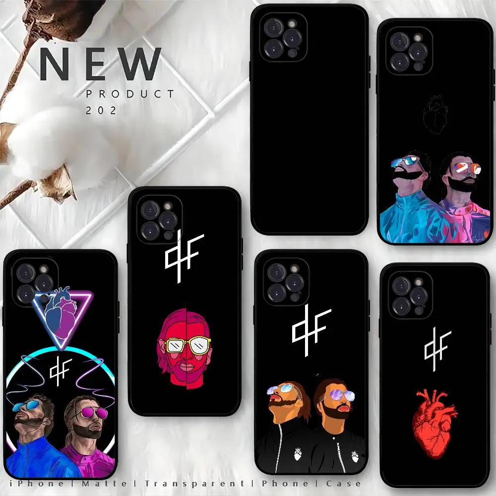 QLF x PNL Pnl Singer Funda de teléfono de silicona TPU negra para Iphone 11 12 13 14 15 16 17 Pro Max Plus