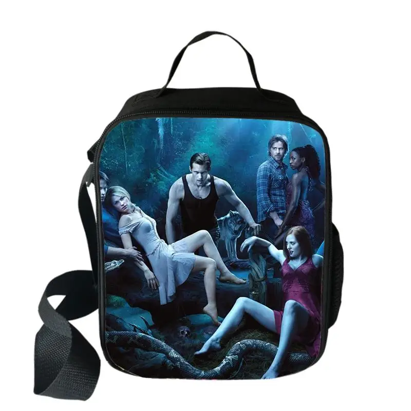 Classic Popular Crossbody Vampire Diaries Lunchbox Thermal insulation Food Lunch Bag 3D Print Picnic Insulated Handbags Ice Bags