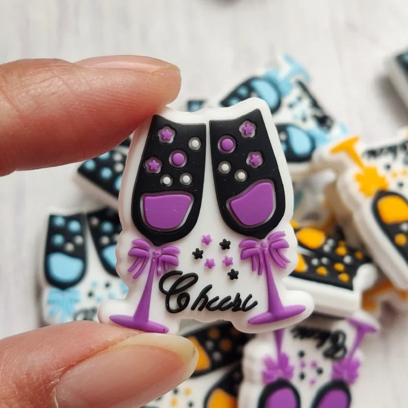 20pcs New Goblet Silicone Focal Beads BPA Free Baby Teething Chewable Toys DIY Pacifier Chain Jewelry Bracelet Making Accessory