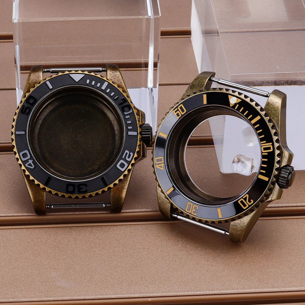 40mm Watch Case Sapphire For Yacht Seiko NH35 NH36 NH34/38 Movement 28.5mm Dial 20ATM Vintage Watch Accessories 120 Clicks Bezel