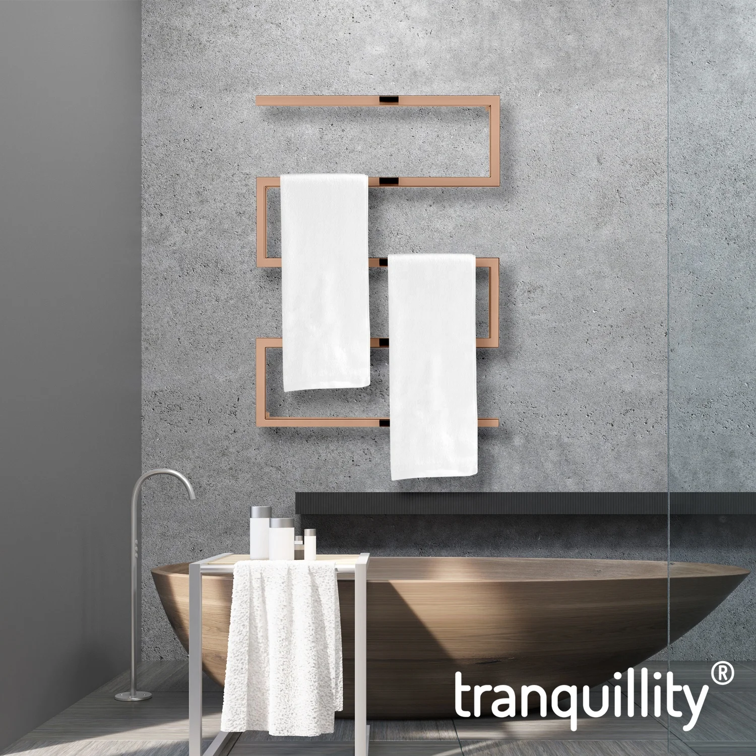 Luxury Rose Gold Clothes Drying Rack Stainless Steel Bathroom Towel Warmer Heated Towel Rail Towel Radiator Good Quality Factory