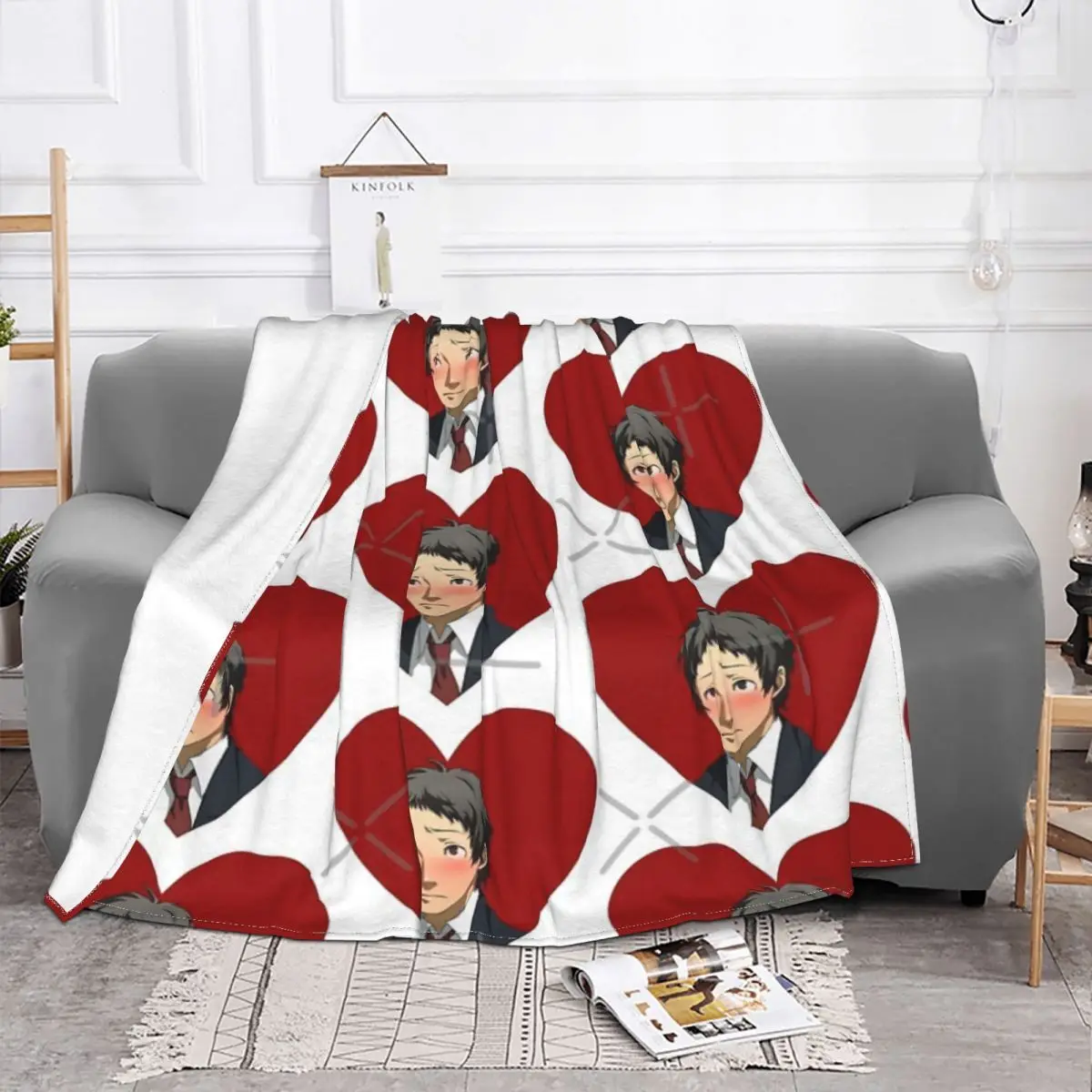 Tohru Adachi Portrait Blushing Heart Home Blanket Quilt For Bed Winter Warm Blanket Throw Blanket