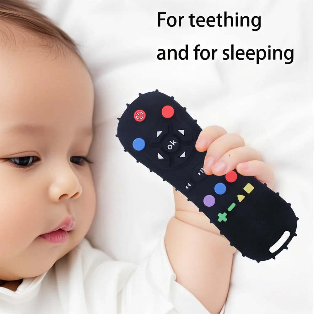 

1/4 шт. новые детские прорезыватели с дистанционным управлением, моделирующие силиконовые игрушки для прорезывания зубов, детские сенсорные развивающие игрушки, подарочные наборы