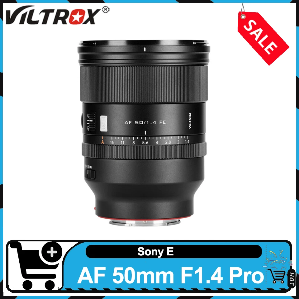Viltrox AF 50mm F1.4 Auto Focus Camera Lens Full Frame Portrait Lanscape Lens for Sony E mount A7III A7S ZV-E10