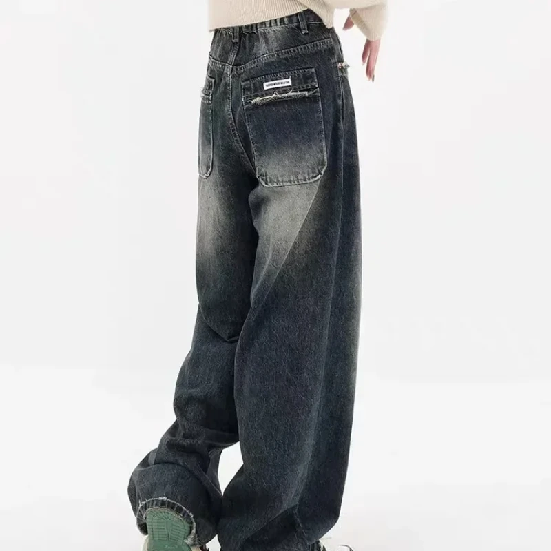 

Harajuku Y2K Baggy Jeans Women Streetwear Retro Fashion Autumn High Waist Pants Loose Wide Leg Denim Trousers Female