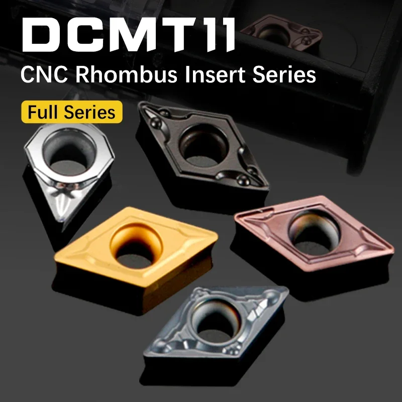 

10pcs DCMT11 Carbide Insert DCMT11T304 DCMT11T308 External Turning Tool Diamond DCMT CNC Blade Cutter Lathe For SDJCR/L