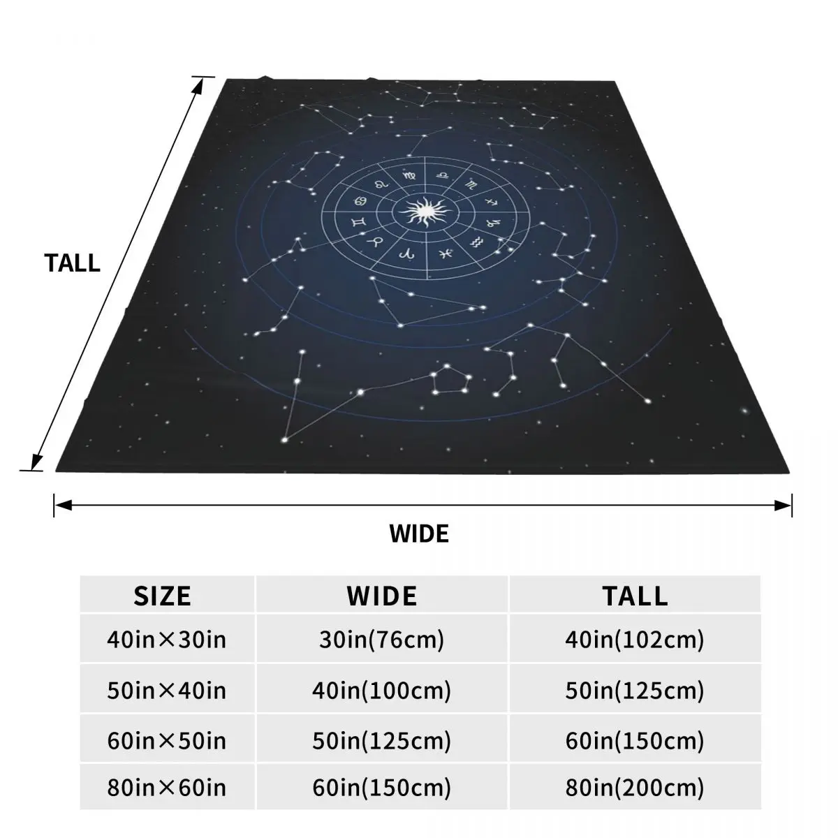 Zodiac Constellations Space Blanket Flannel Sofa Throw Blanket Lightweight for Couch Bedding Outdoor Throws Bedspread Quilt