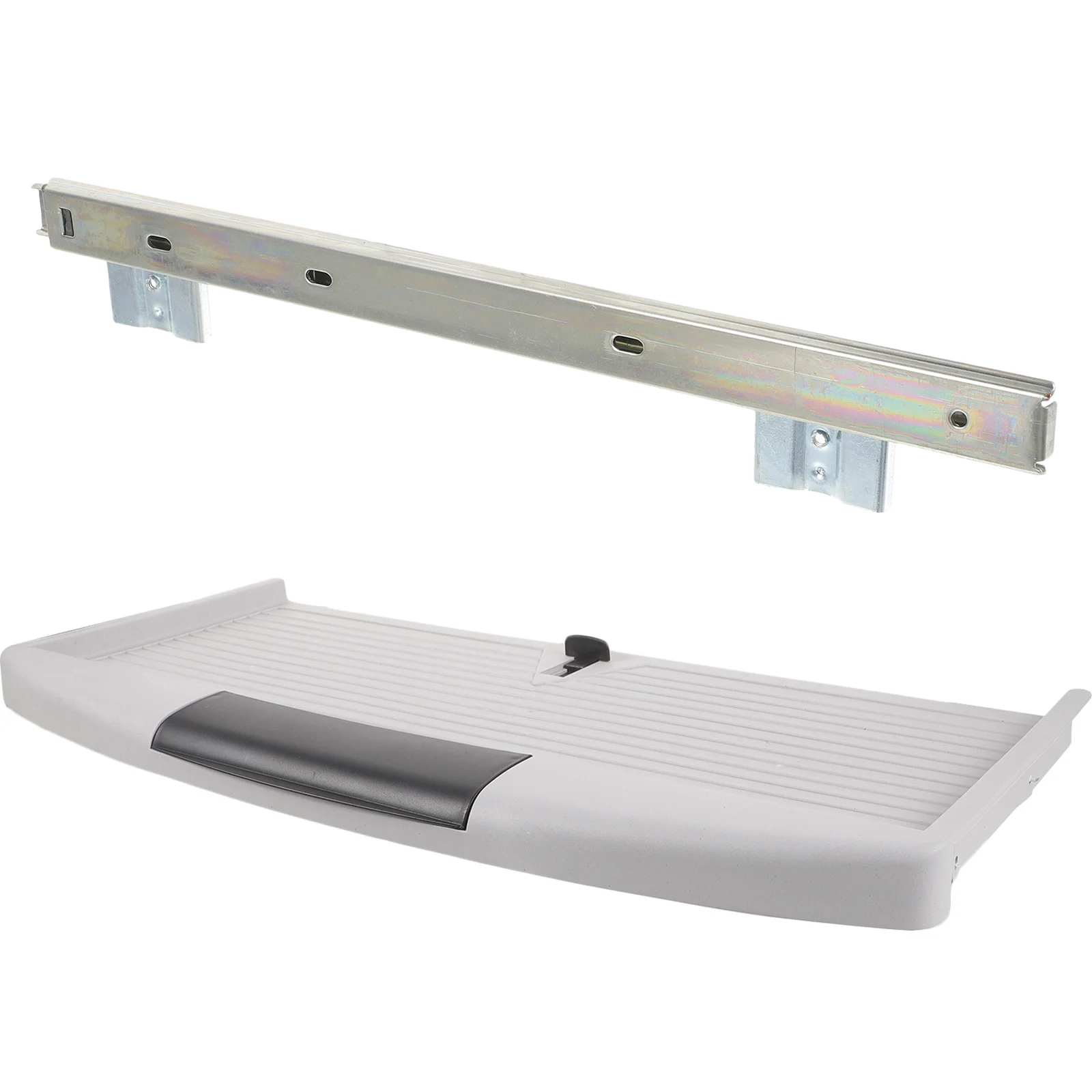 

1 Set Large Tray Under Desk Pull Out Drawer With Sliders For Home Office Computer Keyboard Stand Abs Keyboard Holder Under Desk