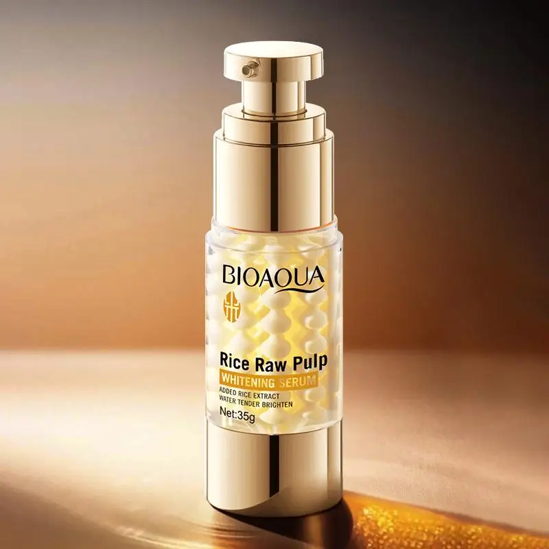 

35g BIOAOUA Rice Puree Whitening Essence Brightening Moisturizing Nourishing Skin Face Serum Anti-aging Skin Care Supplies