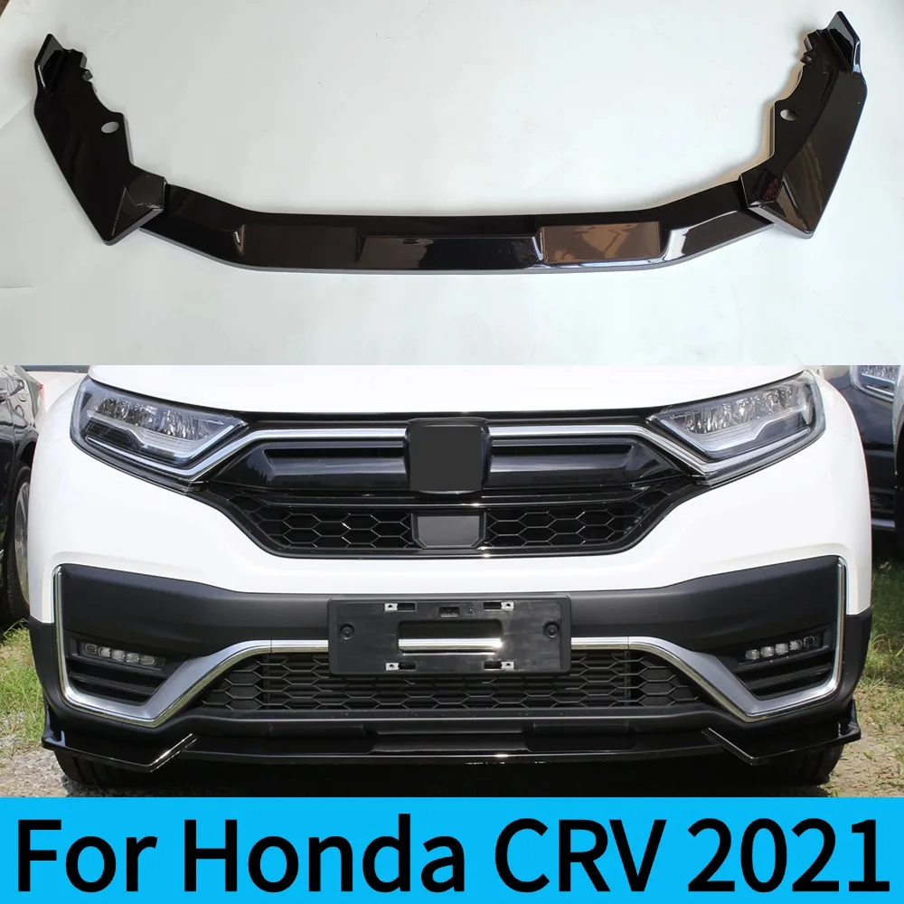 For2021 Honda CR-V  Detachable Front Lip Chin Bumper Spoiler Body Kit Lip Deflector Diffuser - Car Accessory for Enhanced Aesthe