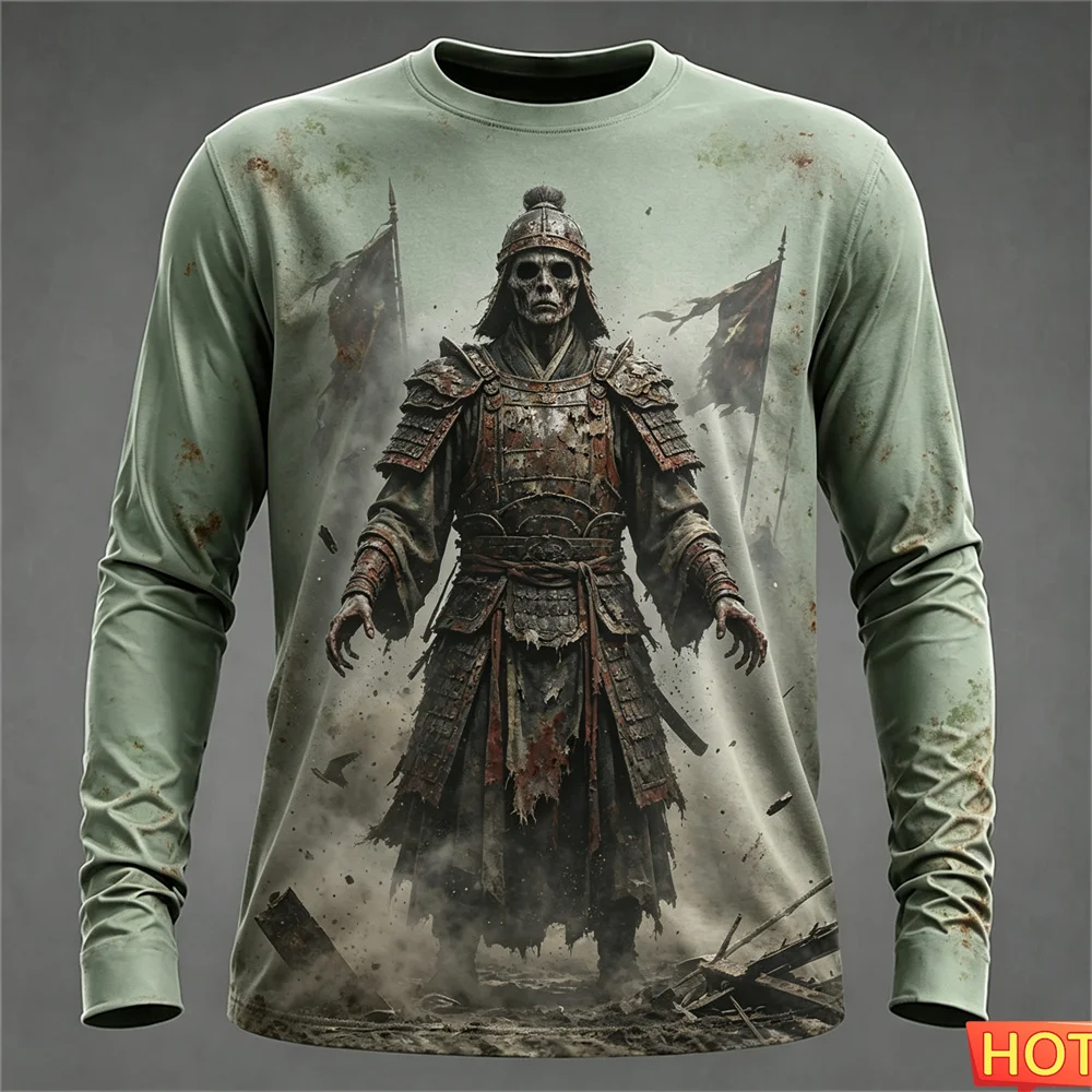 Autumn winter Men's Long sleev - огляд і ціна Tee Graphic Print