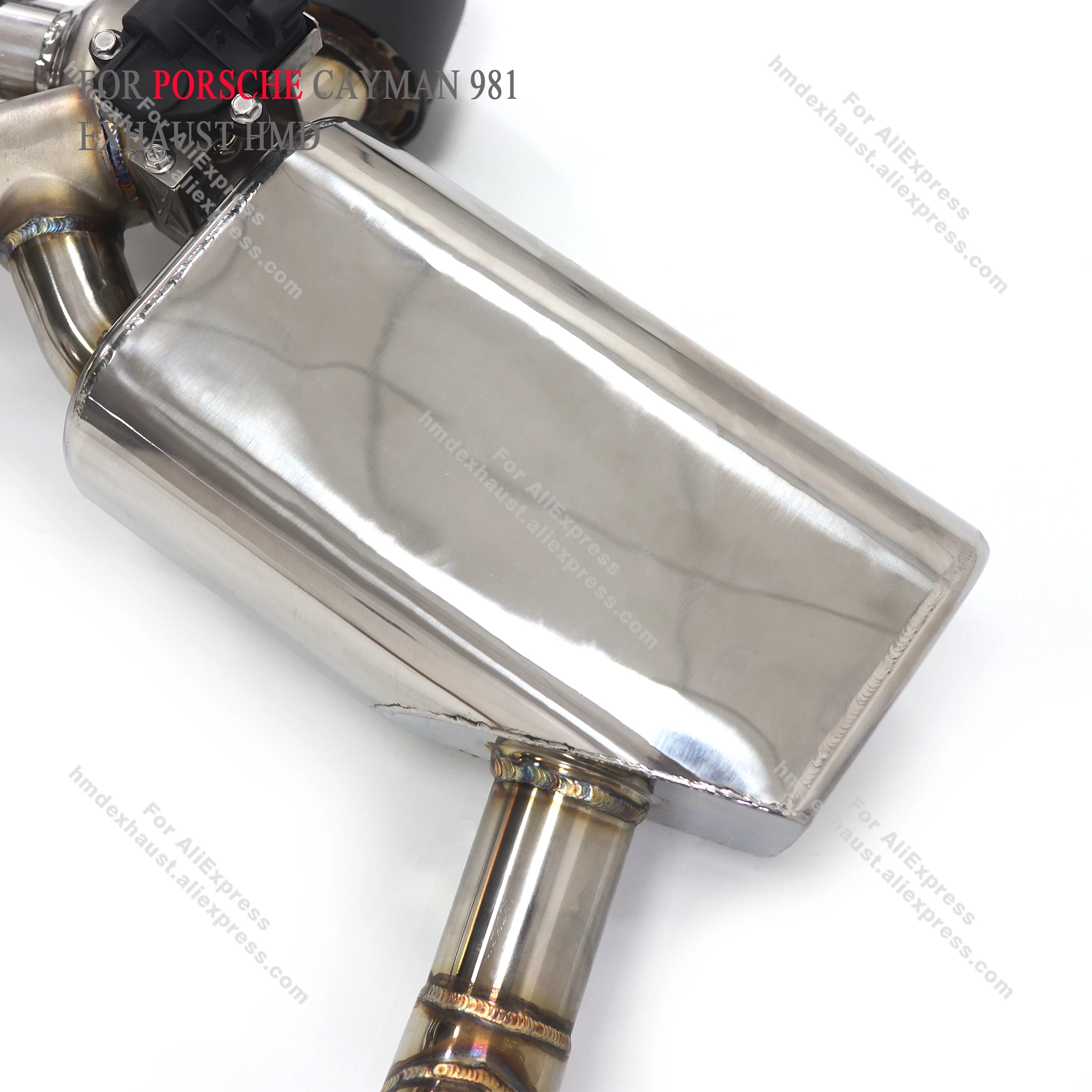 HMD Stainless Steel Exhaust System Performance Catback For Porsche Cayman Boxster 981 2013-2016 Muffler With Valve tips