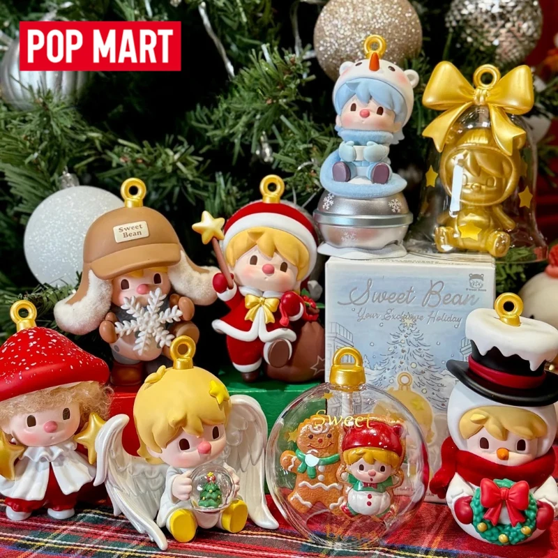 PopMart Sweet Bean Your Exclusive Holiday Blind Box Cute Anime Figure Pendant Ornament Collect Model Toy Surprise Christmas Gift