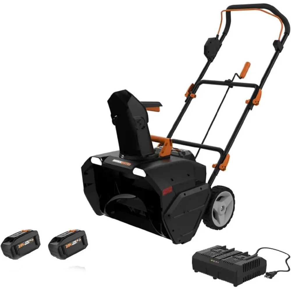 Worx-soplador de nieve inalámbrico con Motor sin escobillas, 20 ", 40V, WG471 (baterías y cargador incluidos)