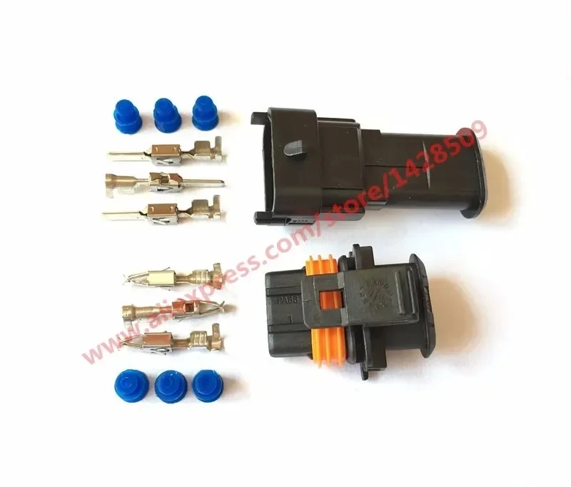 1 Pcs 3 Pin 1928404074 Female Male Fuel Pressure Wire Plug Electrical Socket Sealed Diesel Injection Connector For Bosch