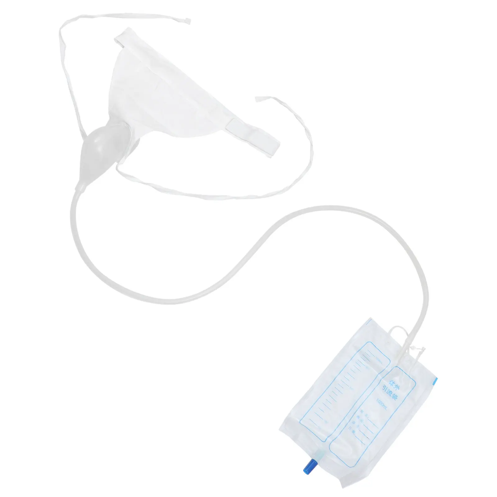 Grade Silicone Male Collection Bag with Anti-Reflux Valve Clear Graduated Drainage Bag for Easy Self-Use At Home