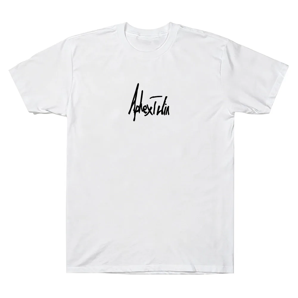 Drukqs Scribble Logo T-Shirt Aphex Twin Oversized Cotton Tops Harajuku Short Sleeve Tee Y2k Streetwear Fashion Women Men Clothes