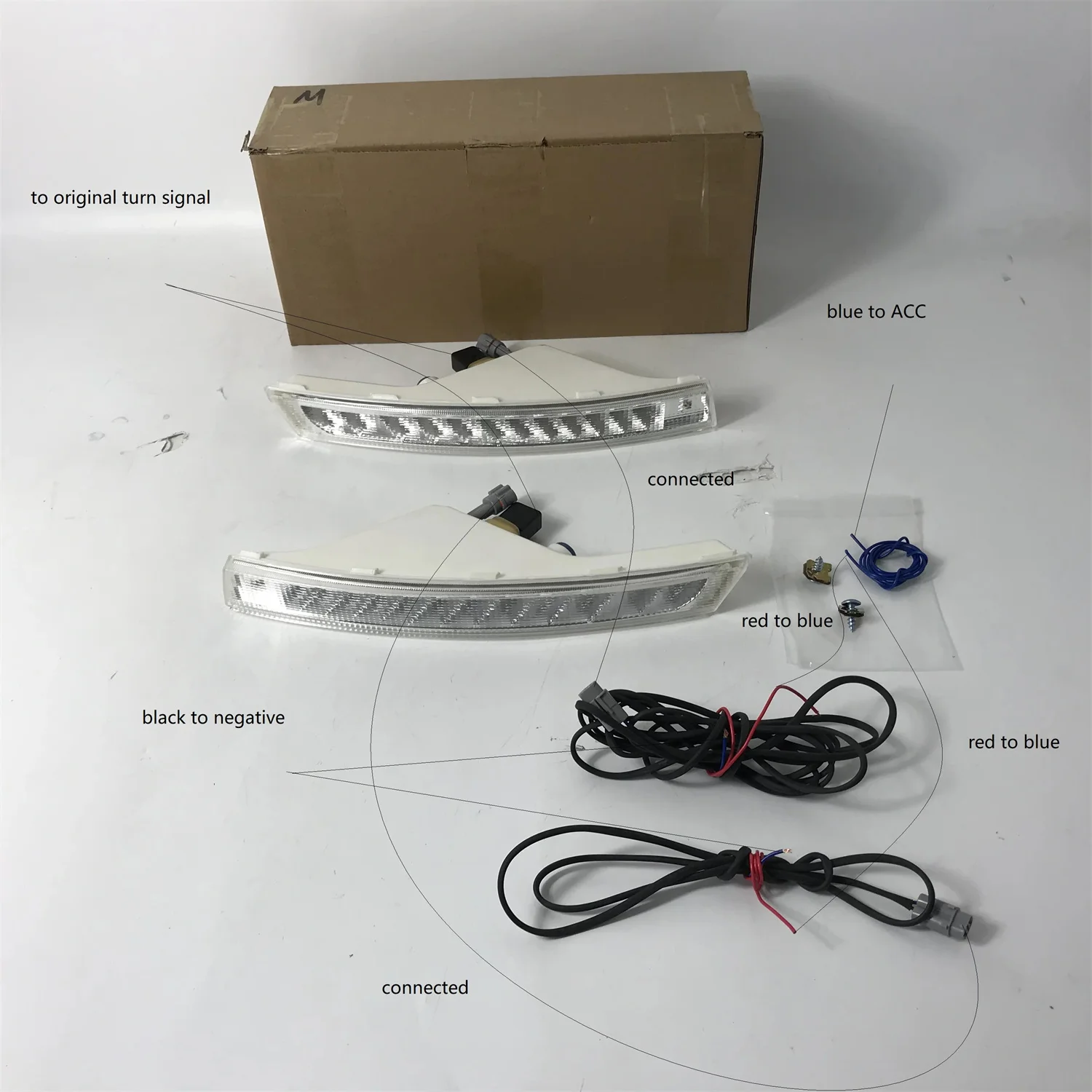 led sequential turn signal + daytime running light drl driving light for volkswagen passat b6 R36 VW b6 variant 2007-2011