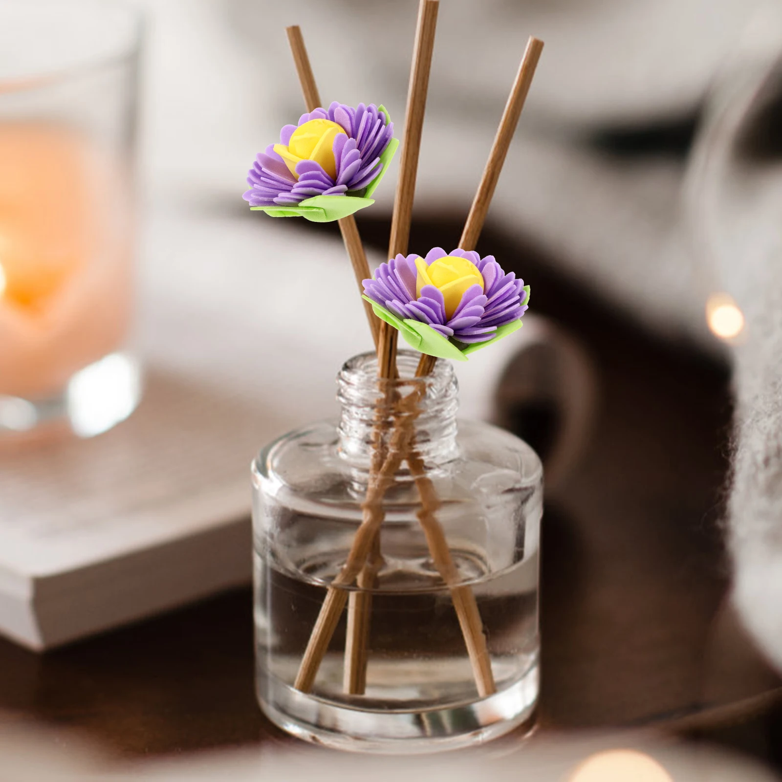 

50 Pcs PE Foam Aromatherapy Flowers Essential Oil Diffusers for Home Office Diffuser For Bathroom Bedroom Bathroom Decor