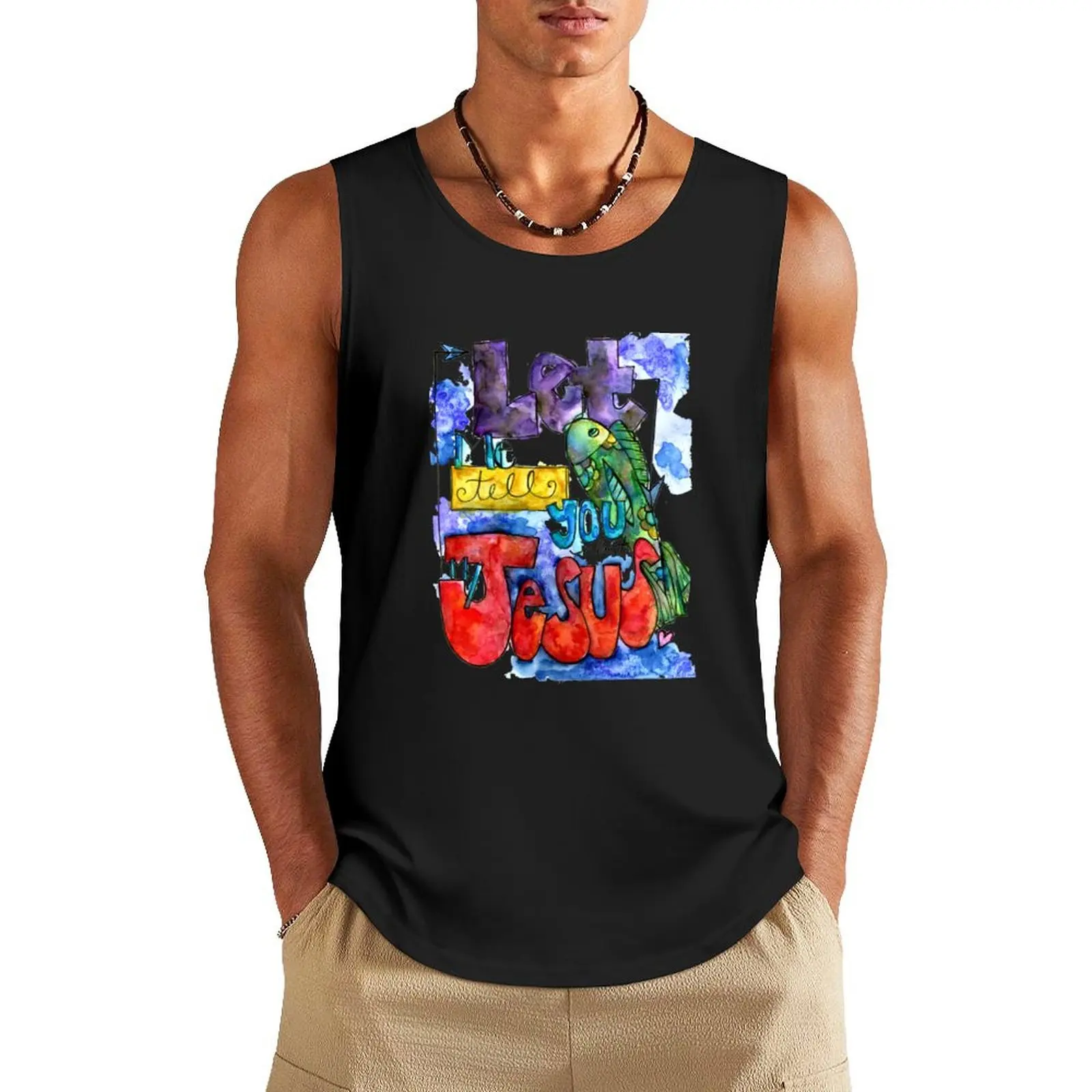 

Tell You About Jesus Tank Top plain t-shirt t-shirt for men bodybuilding men bodybuilding