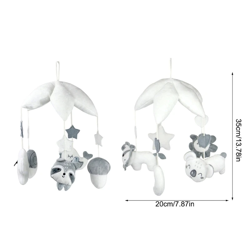 ทารก Crib แขวน Rattle ตุ๊กตาสัตว์ดนตรีมือถือของเล่นเด็ก Bed ของเล่น 15UB