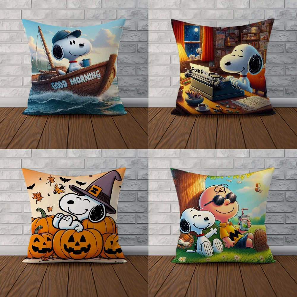 Anime Pillow Cases Decorative Cushion Snoopy Cushions Home Decor Cushion Cover 45x45 Covers for Bed Pillows Home and Decoration