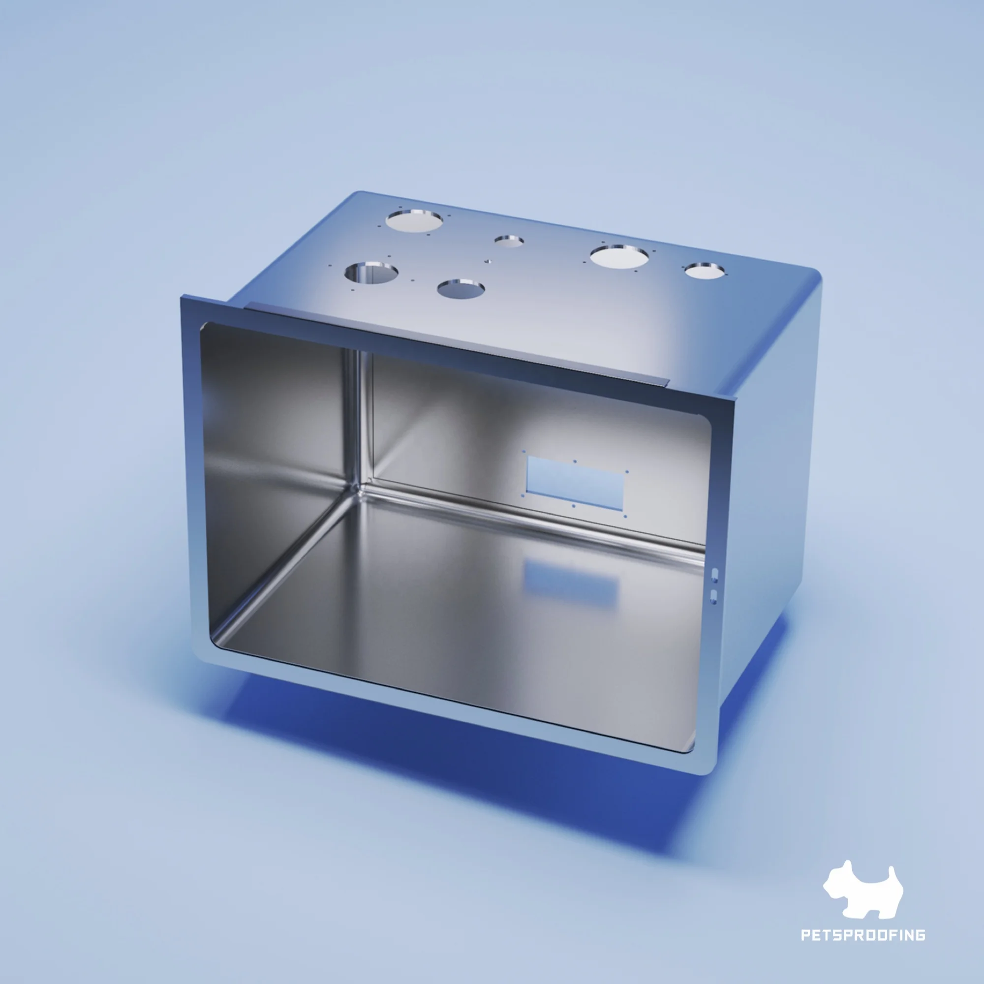 2026Veterinary for Pet Dogs Cats Commercial Warm Blue Light System Solid Pattern Vet Oxygen Cage Part
