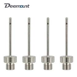 Deemount Pump Needle Adaptor 5/16-32 UNEF Thread AV Nozzle Copper Head Stainless Steel Pipe W/ Side Hole Sports Ball Inflation