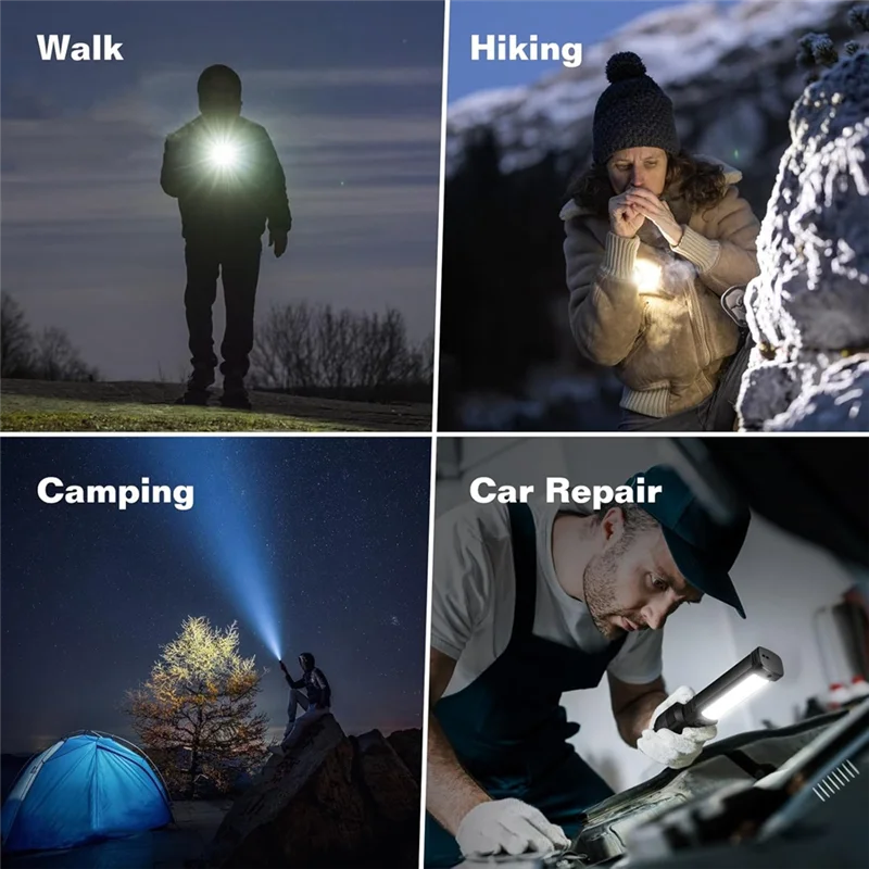 B84B-Rechargeable Solar LED Flashlight 2 Pack For Home Use Camping Hiking,Emergencies Adventures