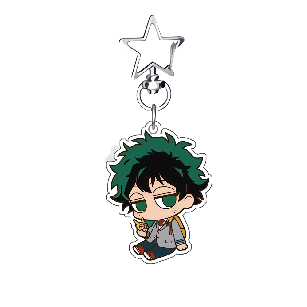 Acrylic Q version character Keychain for My Hero Academia Bakugo Izuku Tsuyu Eijiro Anime Decoration Collection lovely Gift view 4