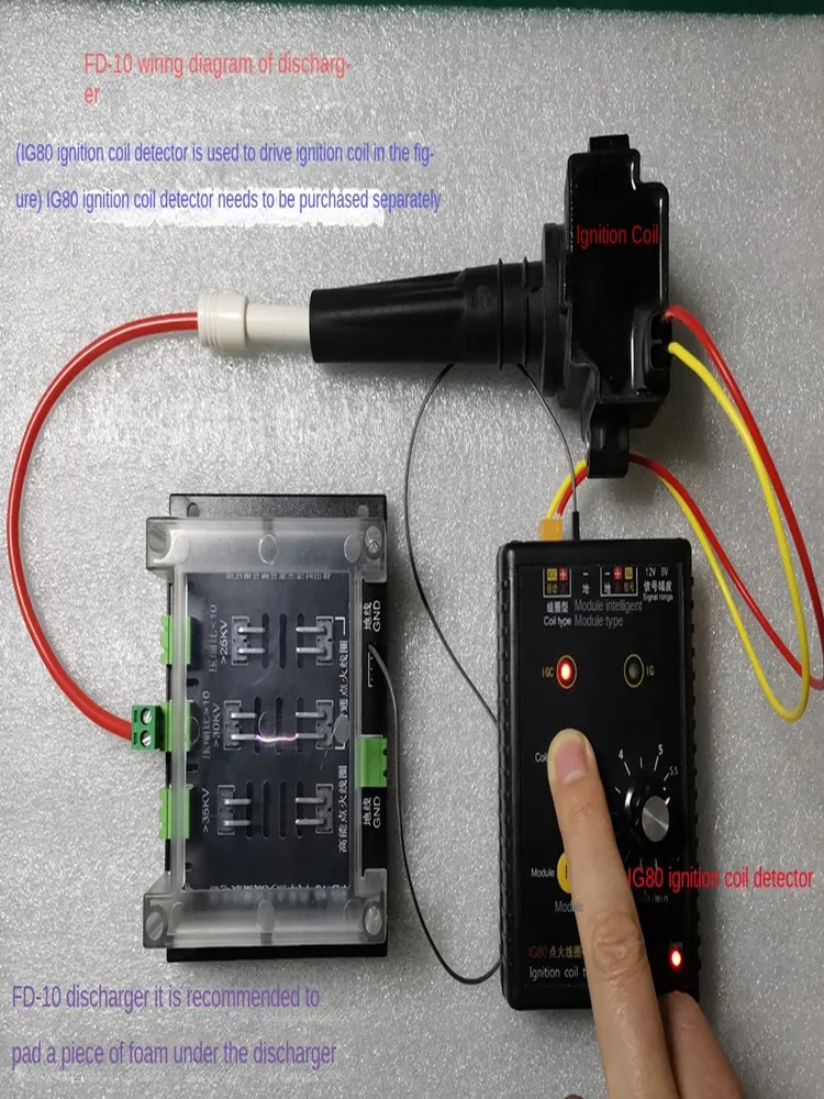 

FD-10 Automobile Ignition Coil Flashover Performance Detector Discharger Leakage Detection High Voltage Tester