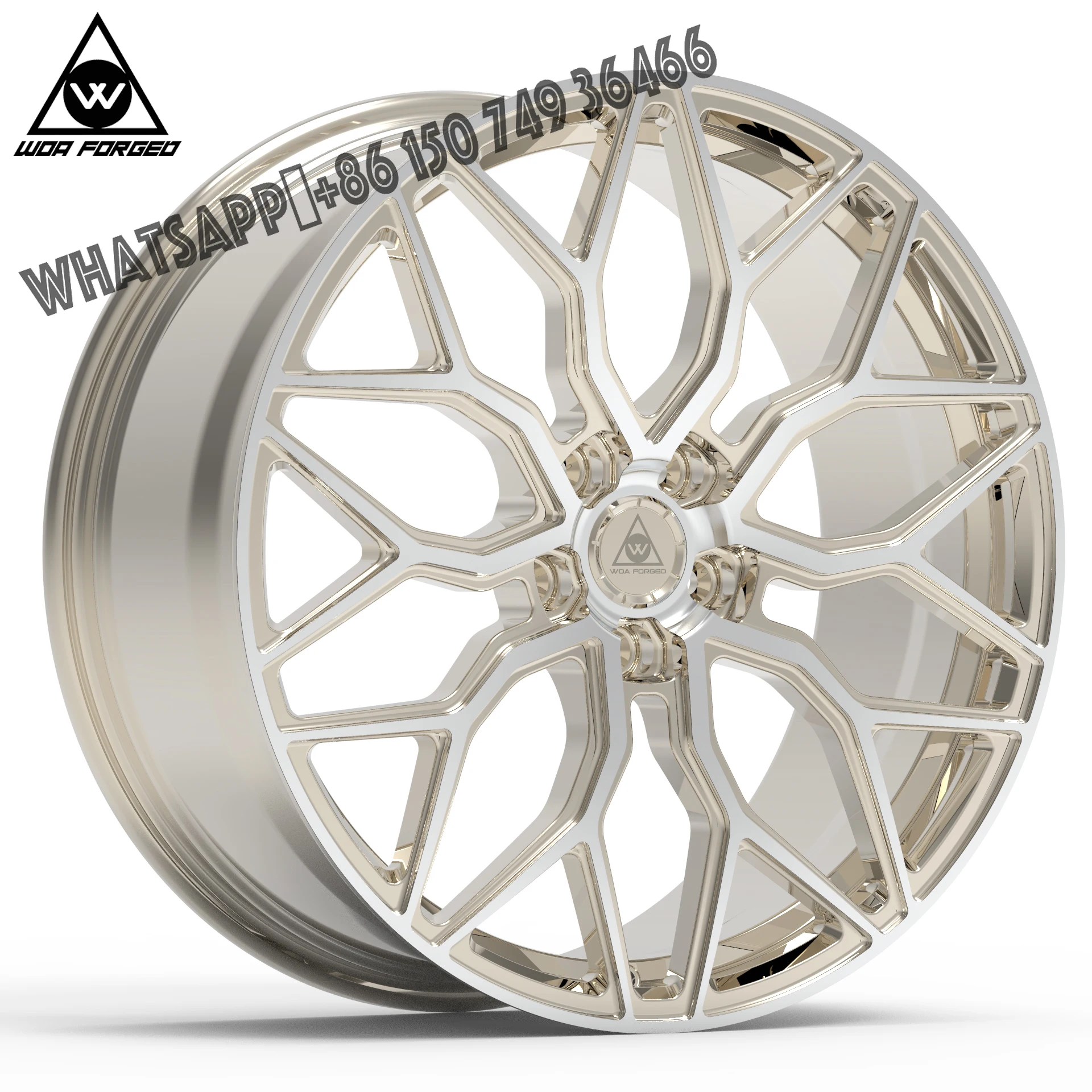 Nuevo HF-2 llanta forjada 5x108 5x114,3 5x112 5x130 rueda de coche de pasajeros personalizada 18 19 20 21 22 pulgadas oro para Porsche Lamborghini Land R