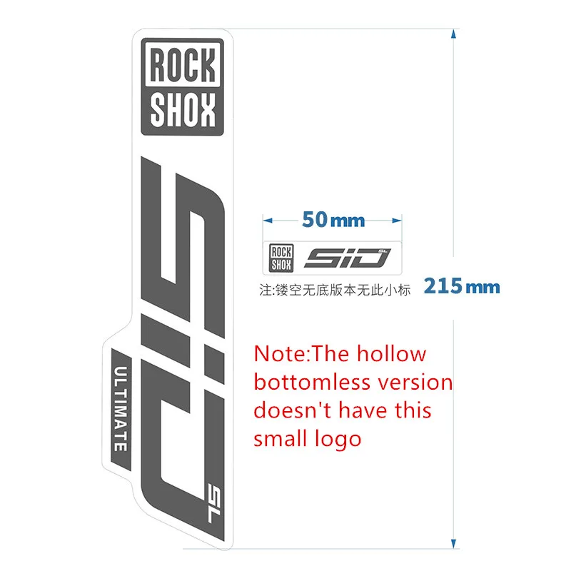 2021 Rockshox SID SL Decals Mountain Bike Front Fork Stickers MTB Bicycle Front Fork Decals ULTIMATE Stickers