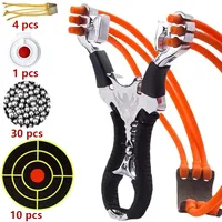 High Quality Outdoor Hunting Shooting Alloy Slingshot with Quality Rubber Band Professional Shooting Game Catapult Tirachinas