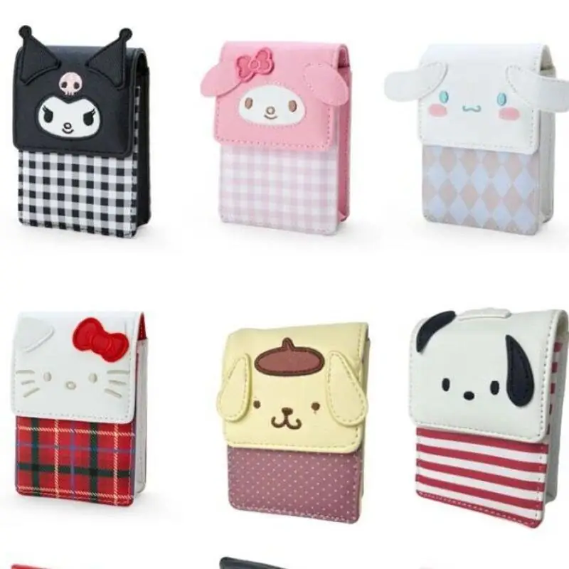 

Аниме Sanrio Hello Kitty косметичка My Melody Kuromi женская коробка для хранения помады мини-сумка портативная через плечо из искусственной кожи подарки на день рождения