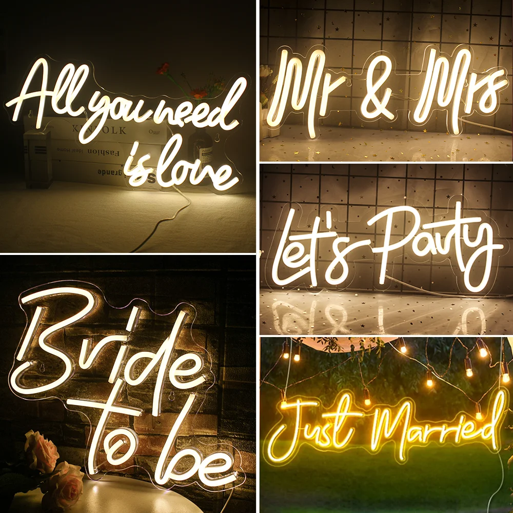 All You Need is Love Neon Sign Custom LED Light Bedroom Wedding Party for Decoration Wall Hanging Neon Art Decor Night Lights