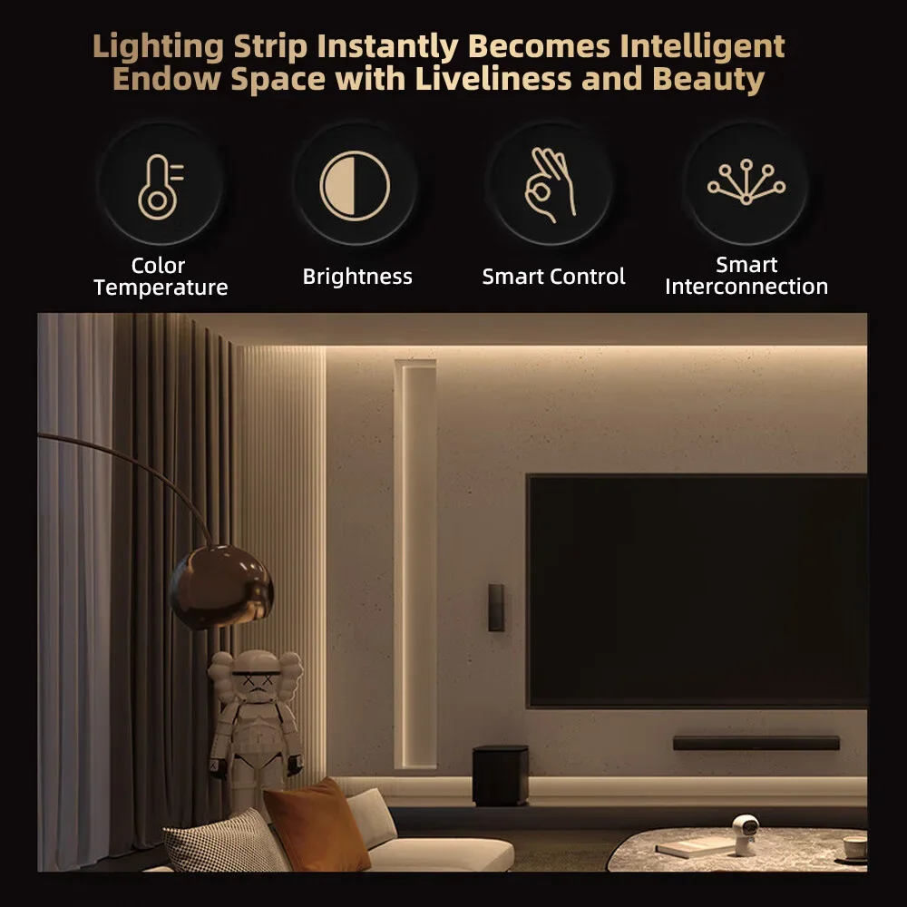 Aqara Smart Light Strip Driver T1 ZigBee 3.0 درجة حرارة اللون الفردي والمزدوج القابلة للتعديل وتعتيم المنزل بالكامل لتطبيق HomeKit #3