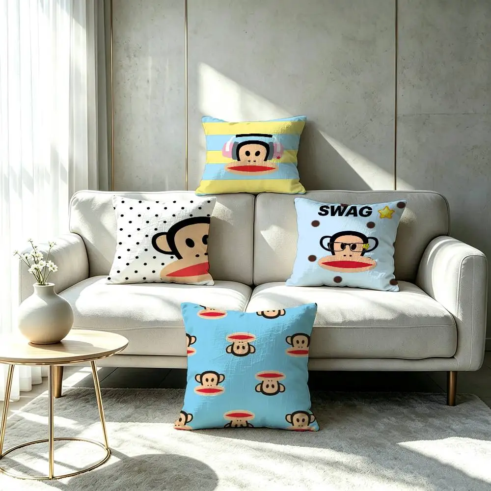 P-paul frank wallpapers Pillow cover Soft Microfiber Pillowcase Home Sofa Decor Surprise Decorative printed.