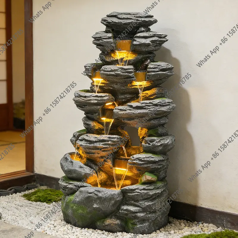Courtyard water feature outdoor rockery flowing water fountain ornament  circulating water alpine stacked stone decoration
