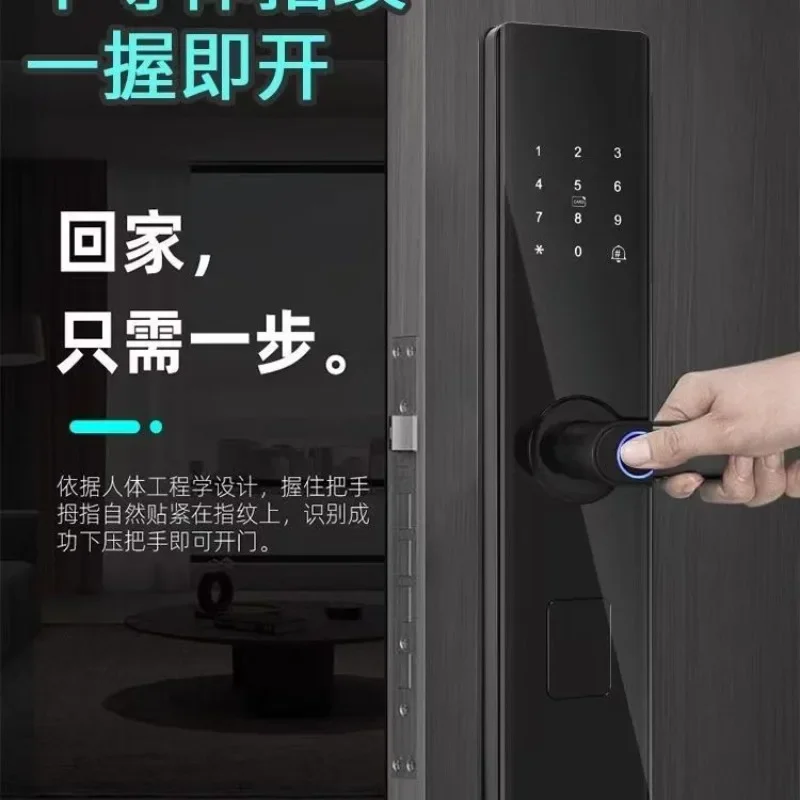 

Отличный китайско-английский смарт-замок с функцией распознавания отпечатков пальцев, полуавтоматический замок для входной двери дома, 6 способов разблокировки.