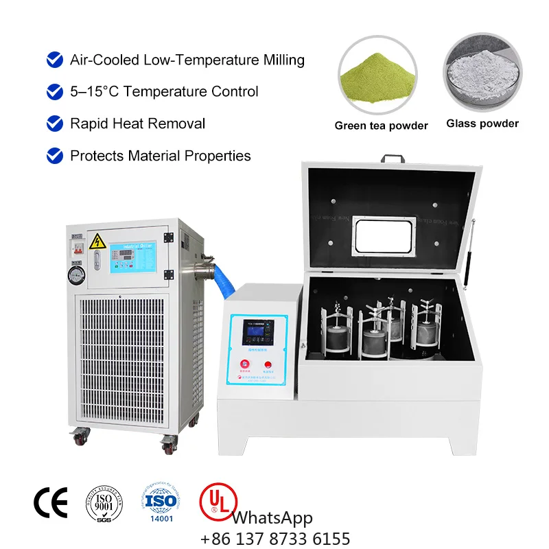 2026 CZJ4L Electric Automatic Double Planetary Ball Mill With Double Vacuum Jars For Food Processing Nano Powder Production